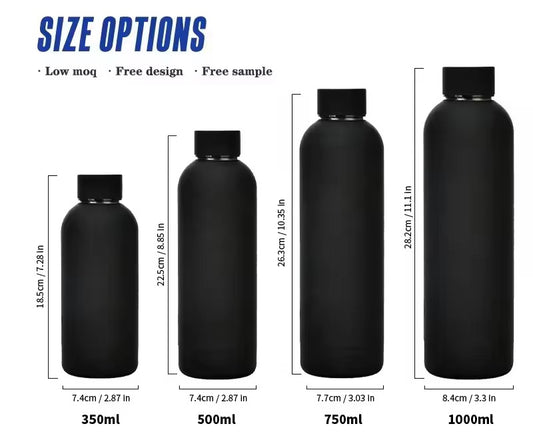 HONGZHAN 12/17/25/33oz Stainless Steel Insulated Narrow Mouth Sports Water Bottle, Double wall Cola Shape Vacuum flask, American Small Mouth Double Layer Insulation Cup Outdoor Sports Multi Color Simple Water Cup