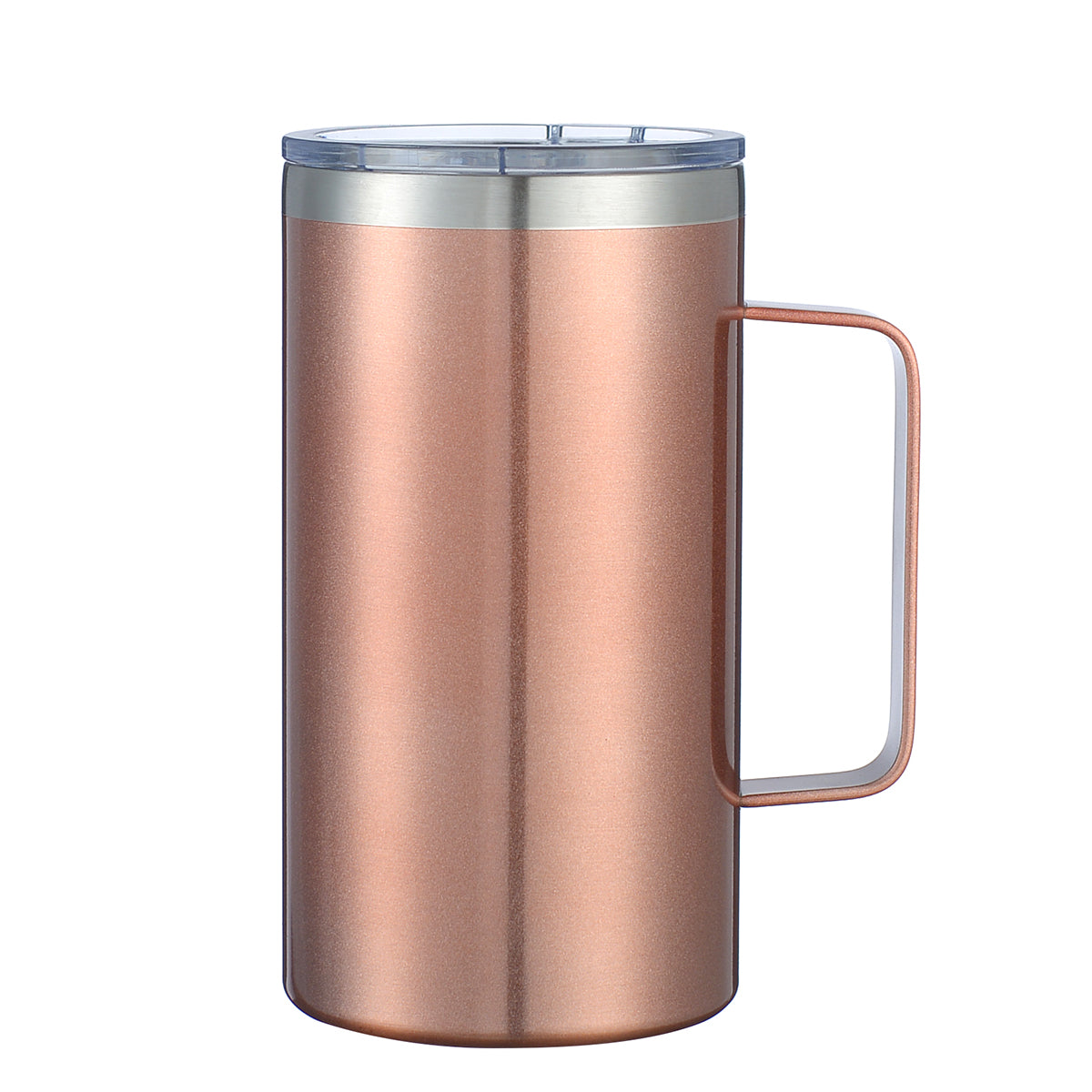HONGZHAN 24oz Insulated Coffee Mug with Lid, Stainless Steel Coffee Cup, Double Wall Vacuum Coffee Tumbler with Handle, Premium Thermal Travel Coffee Mug