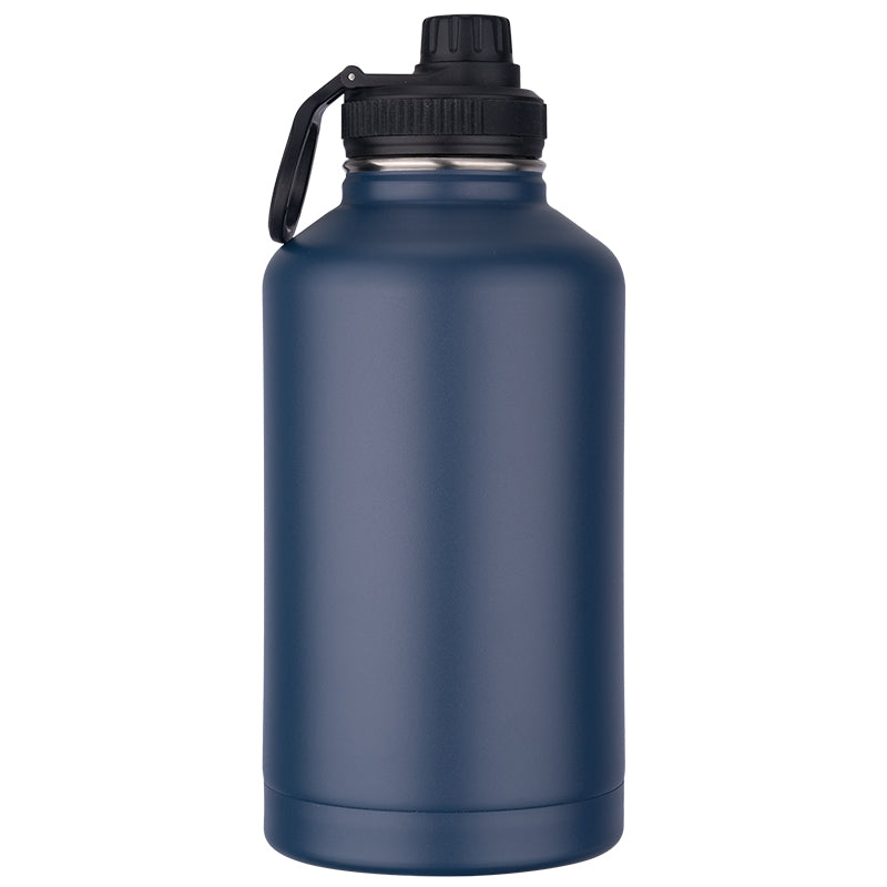 Vacuum Insulated Sport Bottle - Stainless Steel, Double-Walled, Wide Mouth Leak-Proof Thermal Flask for Hot & Cold Drink, Traveling, Sports & Outdoors  64oz