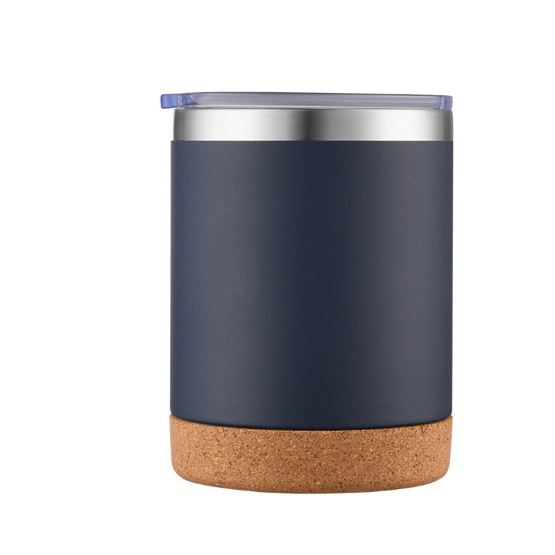 HONGZHAN Travel Cork-bottomed Coffee Cup Spill Proof Insulated Tumbler with Lid, Leak Proof Stainless Steel Vacuum Insulated Coffee Mug, Keeps Drinks Hot Up to 8 Hours, Cold for 12