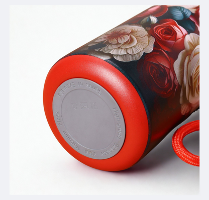 2025 New Chinese Style Chubby Ding Insulated Cup - Outdoor Portable with Handle, Pocket Cup, Car Cup with Printed Patterns   15/20oz