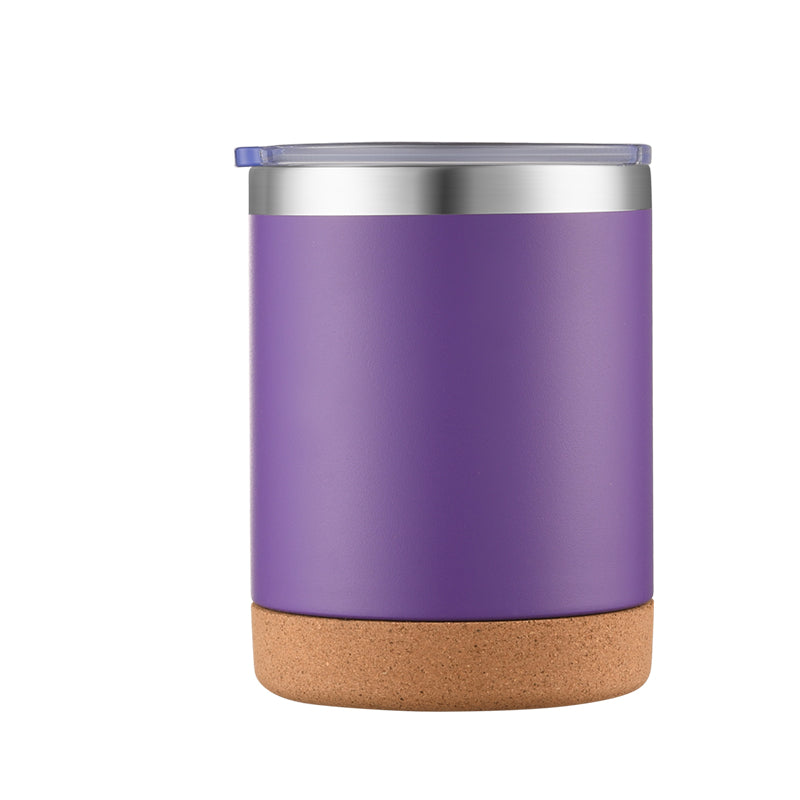 HONGZHAN Travel Cork-bottomed Coffee Cup Spill Proof Insulated Tumbler with Lid, Leak Proof Stainless Steel Vacuum Insulated Coffee Mug, Keeps Drinks Hot Up to 8 Hours, Cold for 12