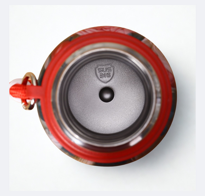 2025 New Chinese Style Chubby Ding Insulated Cup - Outdoor Portable with Handle, Pocket Cup, Car Cup with Printed Patterns   15/20oz