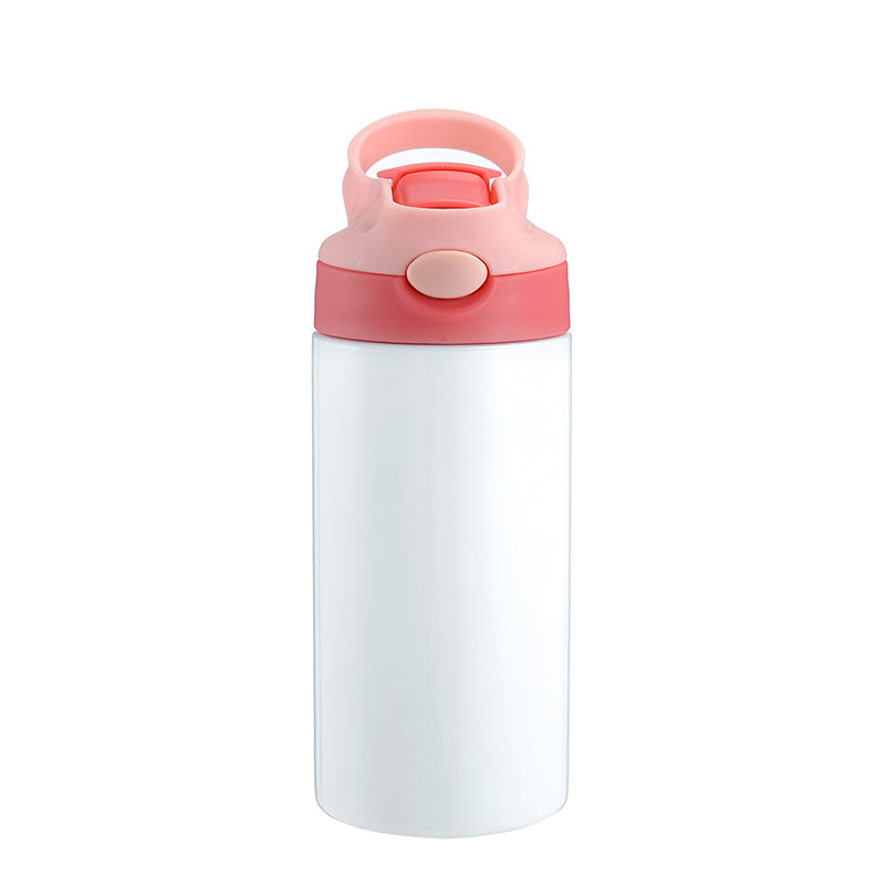 HONGZHAN Sublimation Blank Stainless Steel water bottle 12 OZ Straight Stainless Steel Insulated Tumblers Different Color Splash-Proof Lid Shatterproof Water Cup