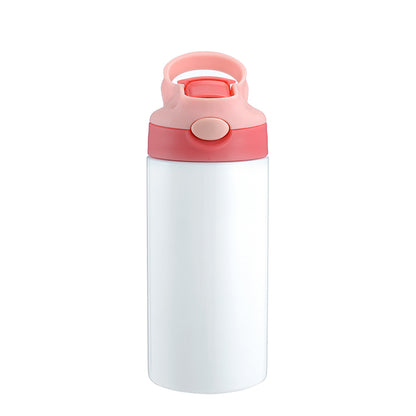 HONGZHAN Sublimation Blank Stainless Steel water bottle 12 OZ Straight Stainless Steel Insulated Tumblers Different Color Splash-Proof Lid Shatterproof Water Cup
