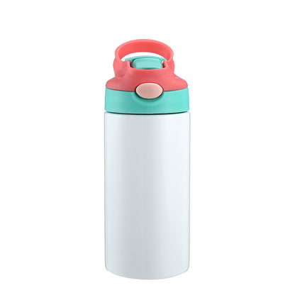 HONGZHAN Sublimation Blank Stainless Steel water bottle 12 OZ Straight Stainless Steel Insulated Tumblers Different Color Splash-Proof Lid Shatterproof Water Cup