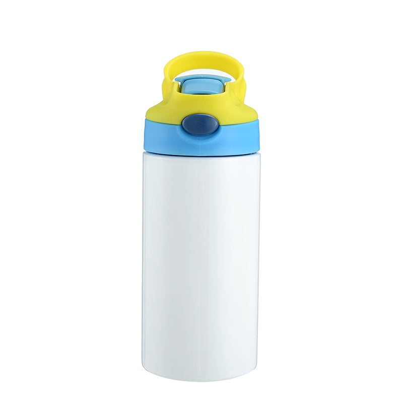 HONGZHAN Sublimation Blank Stainless Steel water bottle 12 OZ Straight Stainless Steel Insulated Tumblers Different Color Splash-Proof Lid Shatterproof Water Cup
