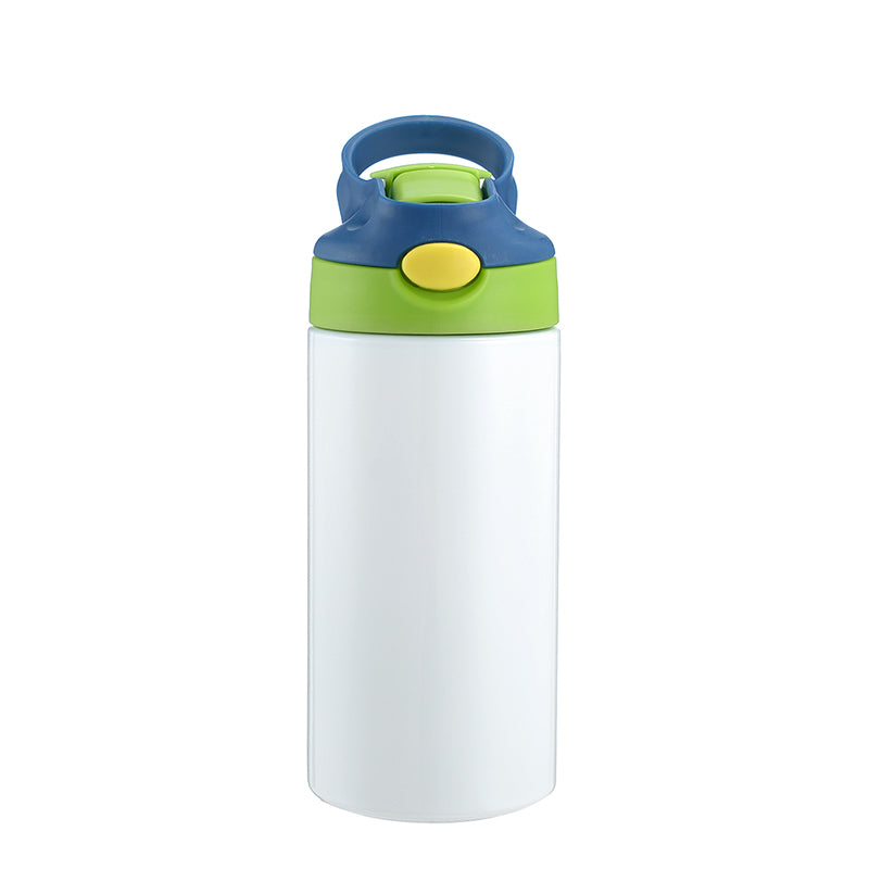 HONGZHAN Sublimation Blank Stainless Steel water bottle 12 OZ Straight Stainless Steel Insulated Tumblers Different Color Splash-Proof Lid Shatterproof Water Cup