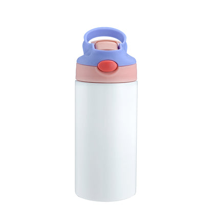 HONGZHAN Sublimation Blank Stainless Steel water bottle 12 OZ Straight Stainless Steel Insulated Tumblers Different Color Splash-Proof Lid Shatterproof Water Cup