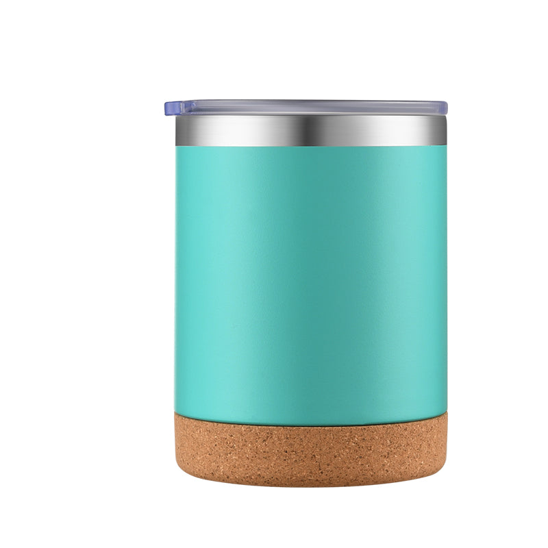 HONGZHAN Travel Cork-bottomed Coffee Cup Spill Proof Insulated Tumbler with Lid, Leak Proof Stainless Steel Vacuum Insulated Coffee Mug, Keeps Drinks Hot Up to 8 Hours, Cold for 12