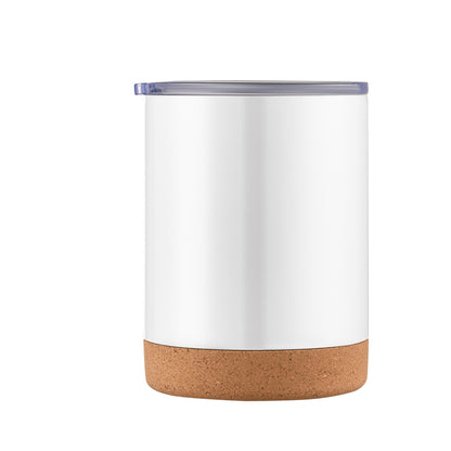 HONGZHAN Travel Cork-bottomed Coffee Cup Spill Proof Insulated Tumbler with Lid, Leak Proof Stainless Steel Vacuum Insulated Coffee Mug, Keeps Drinks Hot Up to 8 Hours, Cold for 12