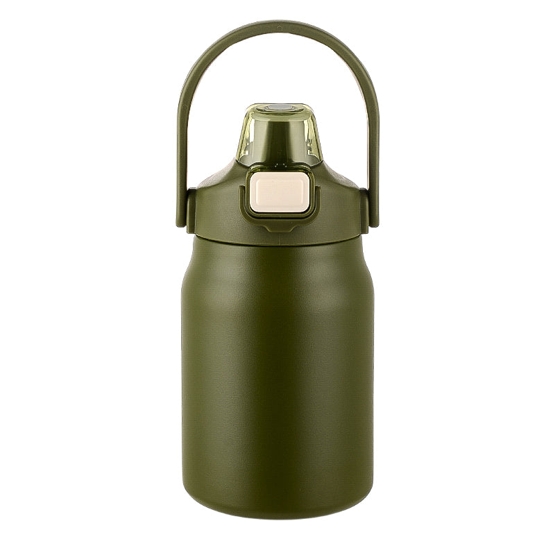 HONGZHAN 26/33/40/50oz Insulated Water Bottle With Straw and Leakproof Lid, BPA Free Stainless Steel Wide Mouth Sports Water Bottle Cup With Portable Handle Double Wall Vacuum Keep Cold and Hot