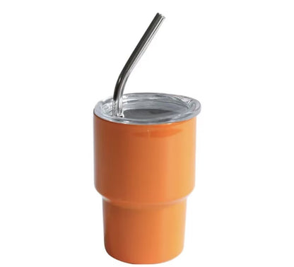 HONGZHAN 3 oz Mini Tumbler Shot Glass with Straw and Lid Colored Stainless Steel Sublimation Tumblers Cute Double Wall Vacuum Insulated Cups for Party Whiskey Bar Cocktai