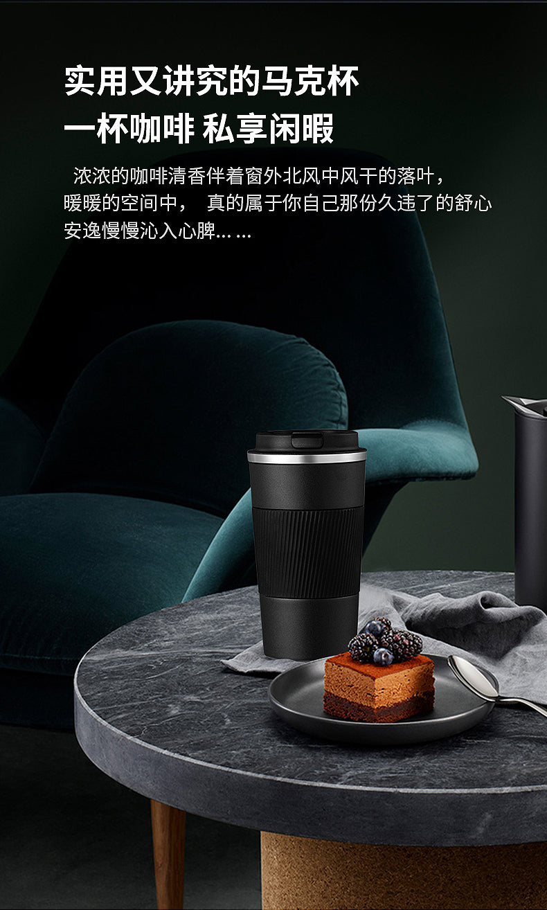 HONGZHAN Travel Coffee Mug Spill Proof Leakproof 12 and 17 oz Insulated Coffee Mug with Screw Lid, Stainless Steel Vacuum Tumbler Reusable Thermal Coffee Cup to go for Hot and Cold Drinks