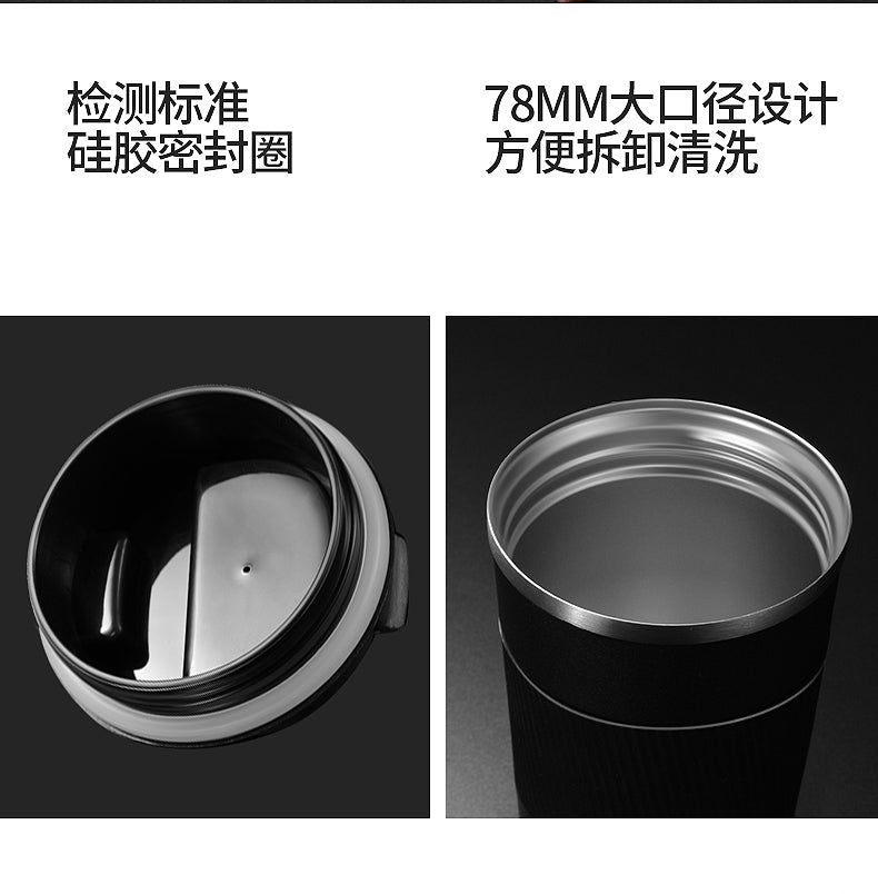 HONGZHAN Travel Coffee Mug Spill Proof Leakproof 12 and 17 oz Insulated Coffee Mug with Screw Lid, Stainless Steel Vacuum Tumbler Reusable Thermal Coffee Cup to go for Hot and Cold Drinks