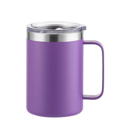 HONGZHAN 16oz Stainless Steel Insulated Coffee Mug with Handle, Double Wall Vacuum Travel Mug, Tumbler Cup with Sliding Lid