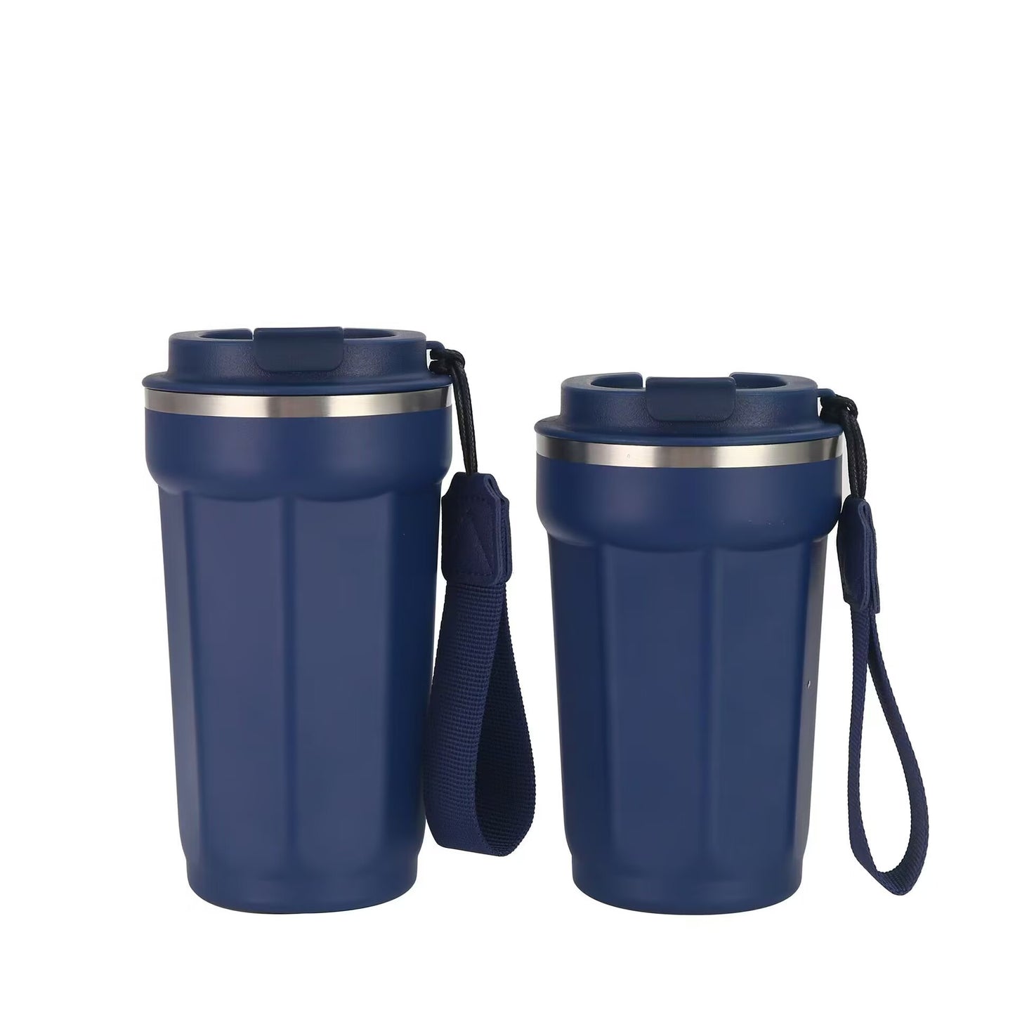 Coffee Travel Mug Spill Proof With Lid，Insulated Coffee Mug With Rope,Stainless Steel Tumbler Cups,Thermos for Hot and Cold Drink 12.6oz/16.6oz 380ml/500ml