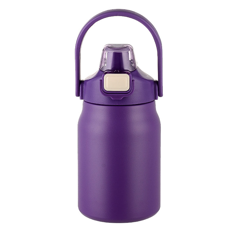 HONGZHAN 26/33/40/50oz Insulated Water Bottle With Straw and Leakproof Lid, BPA Free Stainless Steel Wide Mouth Sports Water Bottle Cup With Portable Handle Double Wall Vacuum Keep Cold and Hot