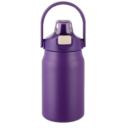 HONGZHAN 26/33/40/50oz Insulated Water Bottle With Straw and Leakproof Lid, BPA Free Stainless Steel Wide Mouth Sports Water Bottle Cup With Portable Handle Double Wall Vacuum Keep Cold and Hot