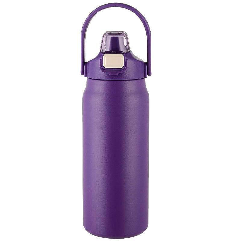 HONGZHAN 26/33/40/50oz Insulated Water Bottle With Straw and Leakproof Lid, BPA Free Stainless Steel Wide Mouth Sports Water Bottle Cup With Portable Handle Double Wall Vacuum Keep Cold and Hot