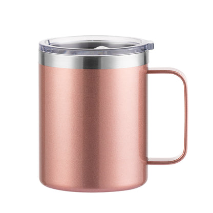 12oz Stainless Steel Insulated Coffee Mug with Handle, Double Wall Vacuum Travel Mug, Tumbler Cup with Sliding Lid