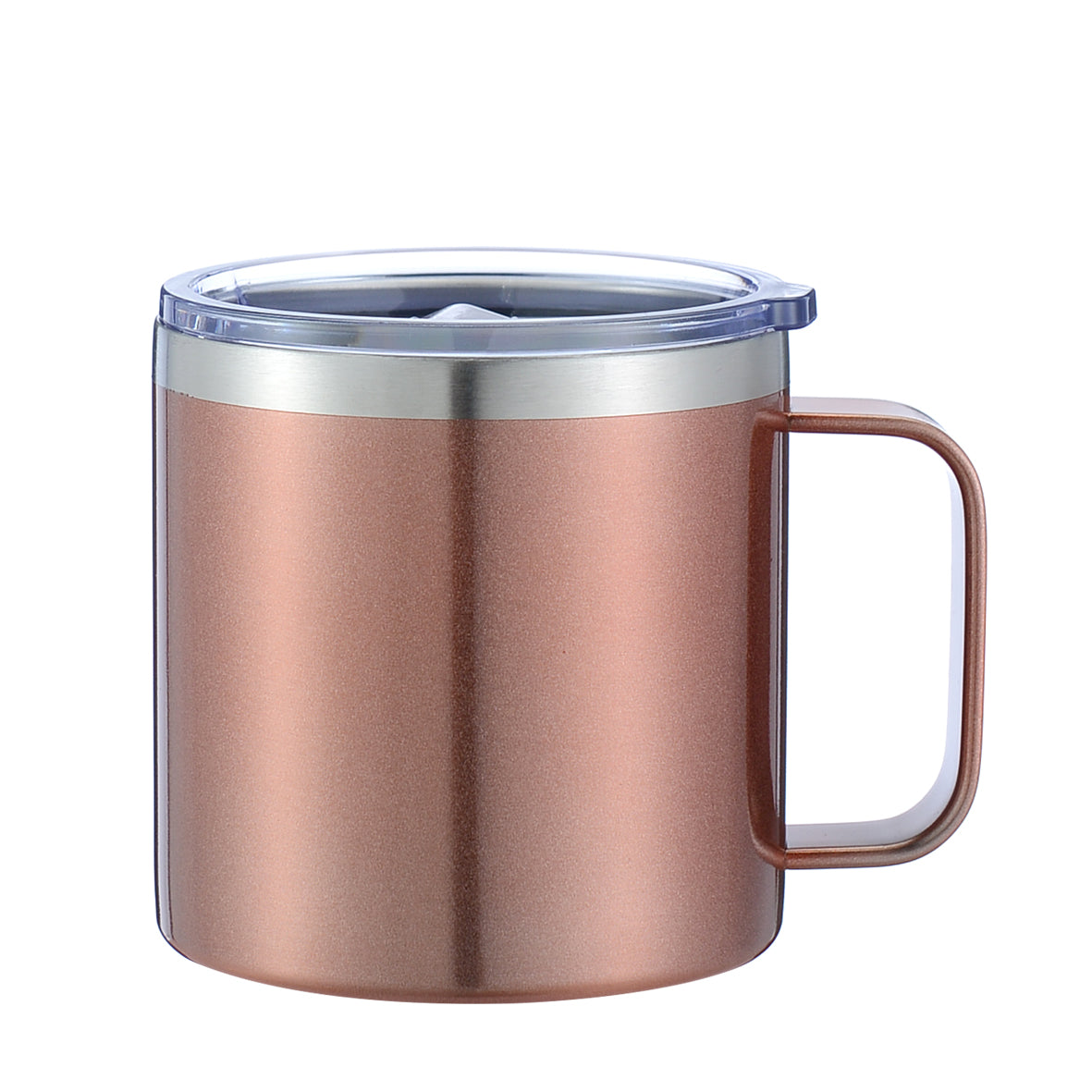 HONGZHAN 14 oz Insulated Coffee Mug with Handle, Stainless Steel Travel Coffee Mug with Lid, Double Wall Vacuum Metal Coffee Cup, Coffee Tumbler Powder Coated