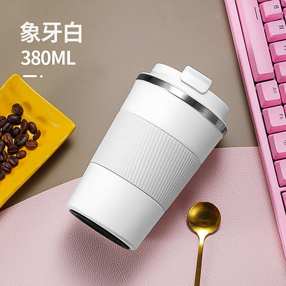 HONGZHAN Travel Coffee Mug Spill Proof Leakproof 12 and 17 oz Insulated Coffee Mug with Screw Lid, Stainless Steel Vacuum Tumbler Reusable Thermal Coffee Cup to go for Hot and Cold Drinks