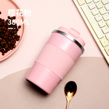 HONGZHAN Travel Coffee Mug Spill Proof Leakproof 12 and 17 oz Insulated Coffee Mug with Screw Lid, Stainless Steel Vacuum Tumbler Reusable Thermal Coffee Cup to go for Hot and Cold Drinks