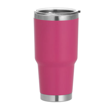 HONGZHAN 30 oz Tumbler with Lid Stainless Steel Tumblers Vacuum Insulated Cup Reusable Powder Coated Travel Mug Double Wall Leak Proof Portable Cups Keep Cold Drinks for 12 Hours