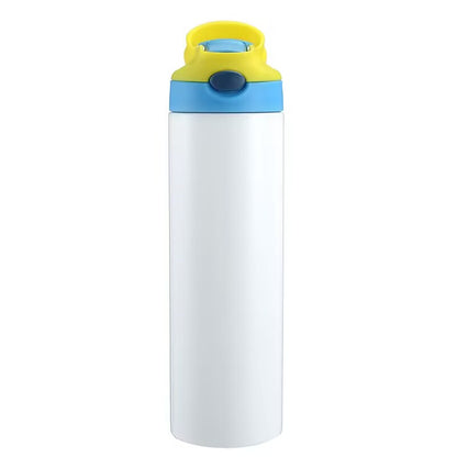 HONGZHAN Sublimation Blank Stainless Steel water bottle 12 OZ Straight Stainless Steel Insulated Tumblers Different Color Splash-Proof Lid Shatterproof Water Cup