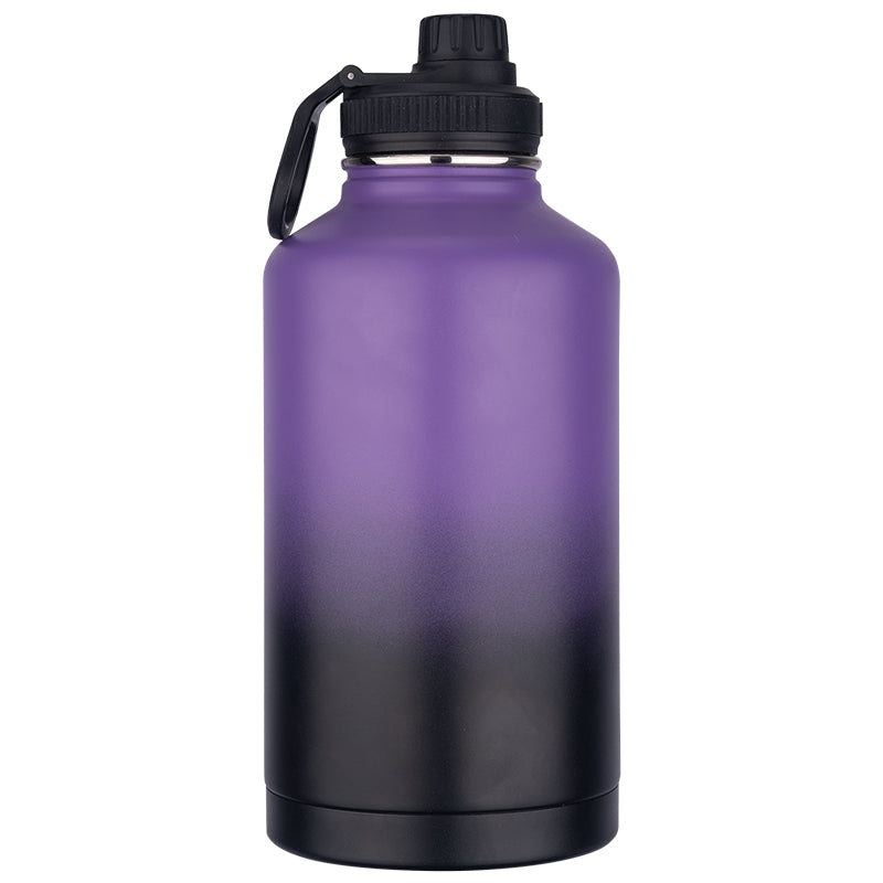 Vacuum Insulated Sport Bottle - Stainless Steel, Double-Walled, Wide Mouth Leak-Proof Thermal Flask for Hot & Cold Drink, Traveling, Sports & Outdoors  64oz