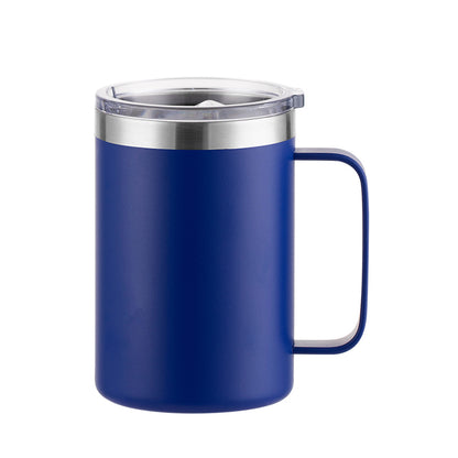 HONGZHAN 16oz Stainless Steel Insulated Coffee Mug with Handle, Double Wall Vacuum Travel Mug, Tumbler Cup with Sliding Lid