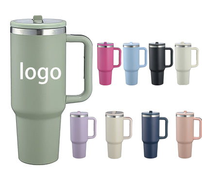 HONGZHAN 40oz Handle Ice Blaster Mug 304 Stainless Steel Vacuum Insulated Mug Outdoor car car Mug with Straw