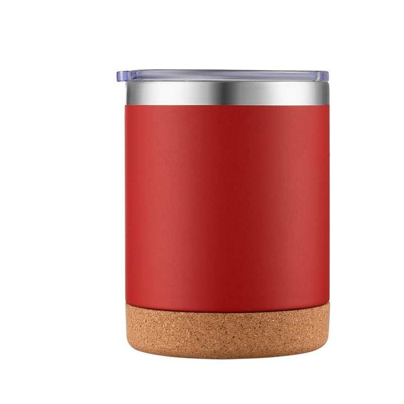 HONGZHAN Travel Cork-bottomed Coffee Cup Spill Proof Insulated Tumbler with Lid, Leak Proof Stainless Steel Vacuum Insulated Coffee Mug, Keeps Drinks Hot Up to 8 Hours, Cold for 12