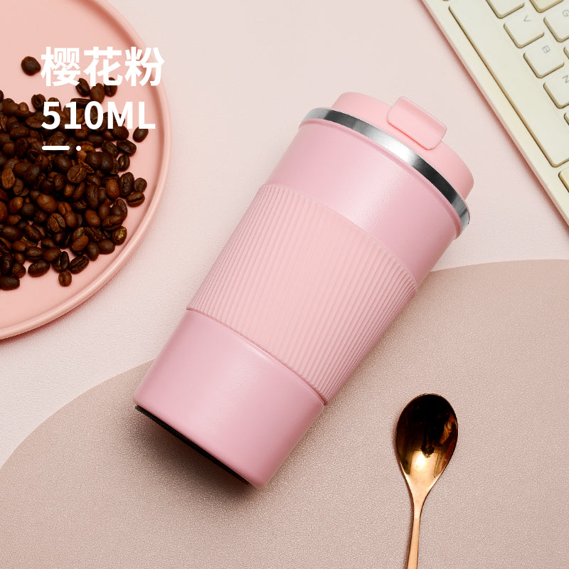 HONGZHAN Travel Coffee Mug Spill Proof Leakproof 12 and 17 oz Insulated Coffee Mug with Screw Lid, Stainless Steel Vacuum Tumbler Reusable Thermal Coffee Cup to go for Hot and Cold Drinks