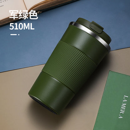 HONGZHAN Travel Coffee Mug Spill Proof Leakproof 12 and 17 oz Insulated Coffee Mug with Screw Lid, Stainless Steel Vacuum Tumbler Reusable Thermal Coffee Cup to go for Hot and Cold Drinks