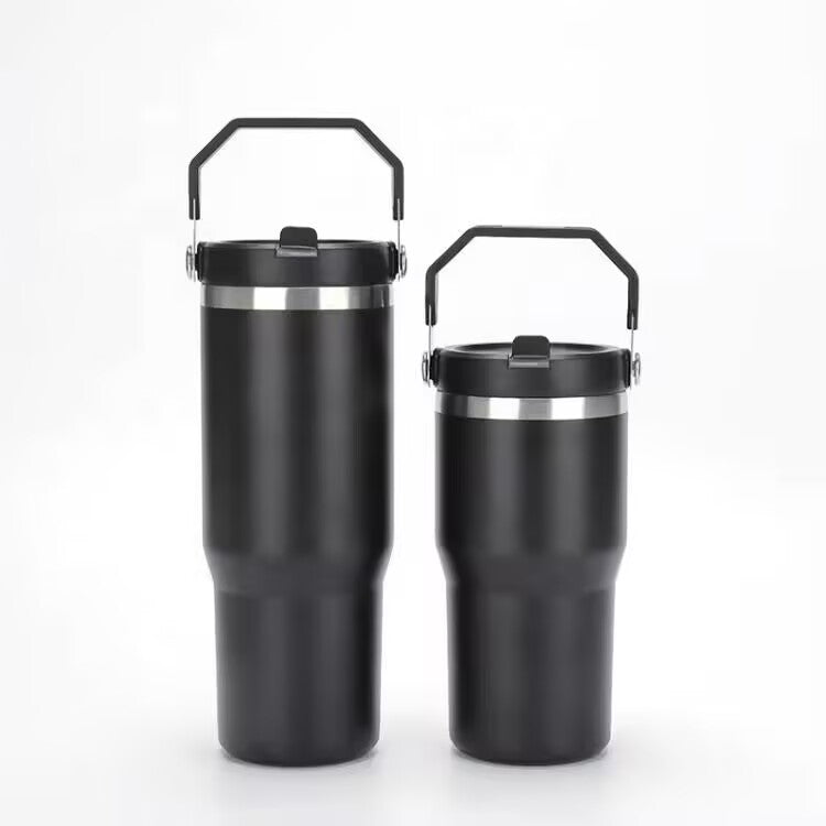 HONGZHAN Flip Straw Tumbler with Handle 20 / 30oz | Twist On Lid and Flip Up Straw | Leak Resistant Water Bottle | Insulated Stainless Steel |BPA-Free |