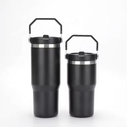 HONGZHAN Flip Straw Tumbler with Handle 20 / 30oz | Twist On Lid and Flip Up Straw | Leak Resistant Water Bottle | Insulated Stainless Steel |BPA-Free |