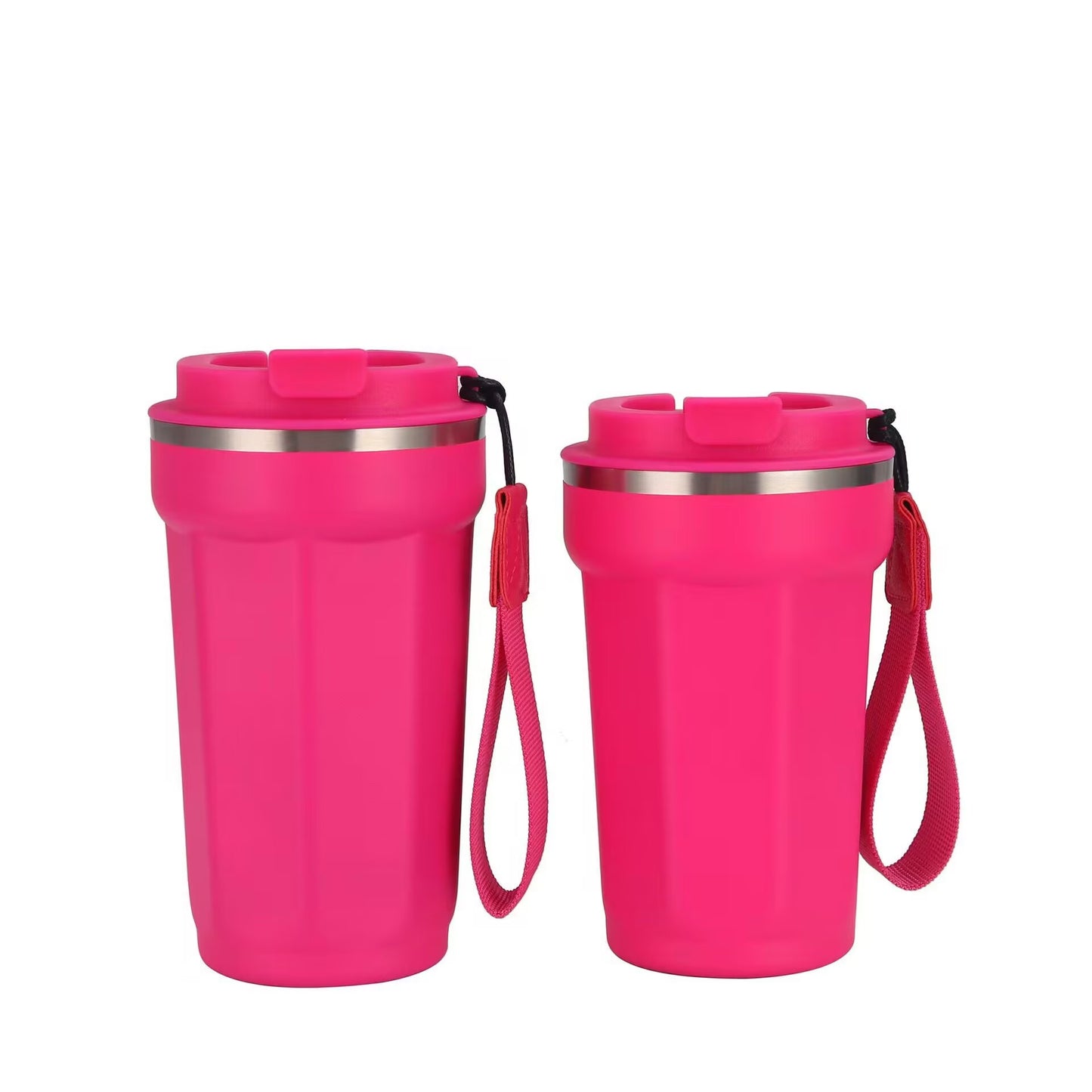 Coffee Travel Mug Spill Proof With Lid，Insulated Coffee Mug With Rope,Stainless Steel Tumbler Cups,Thermos for Hot and Cold Drink 12.6oz/16.6oz 380ml/500ml