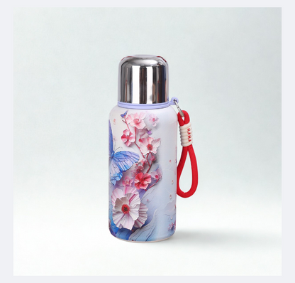 2025 New Chinese Style Chubby Ding Insulated Cup - Outdoor Portable with Handle, Pocket Cup, Car Cup with Printed Patterns   15/20oz