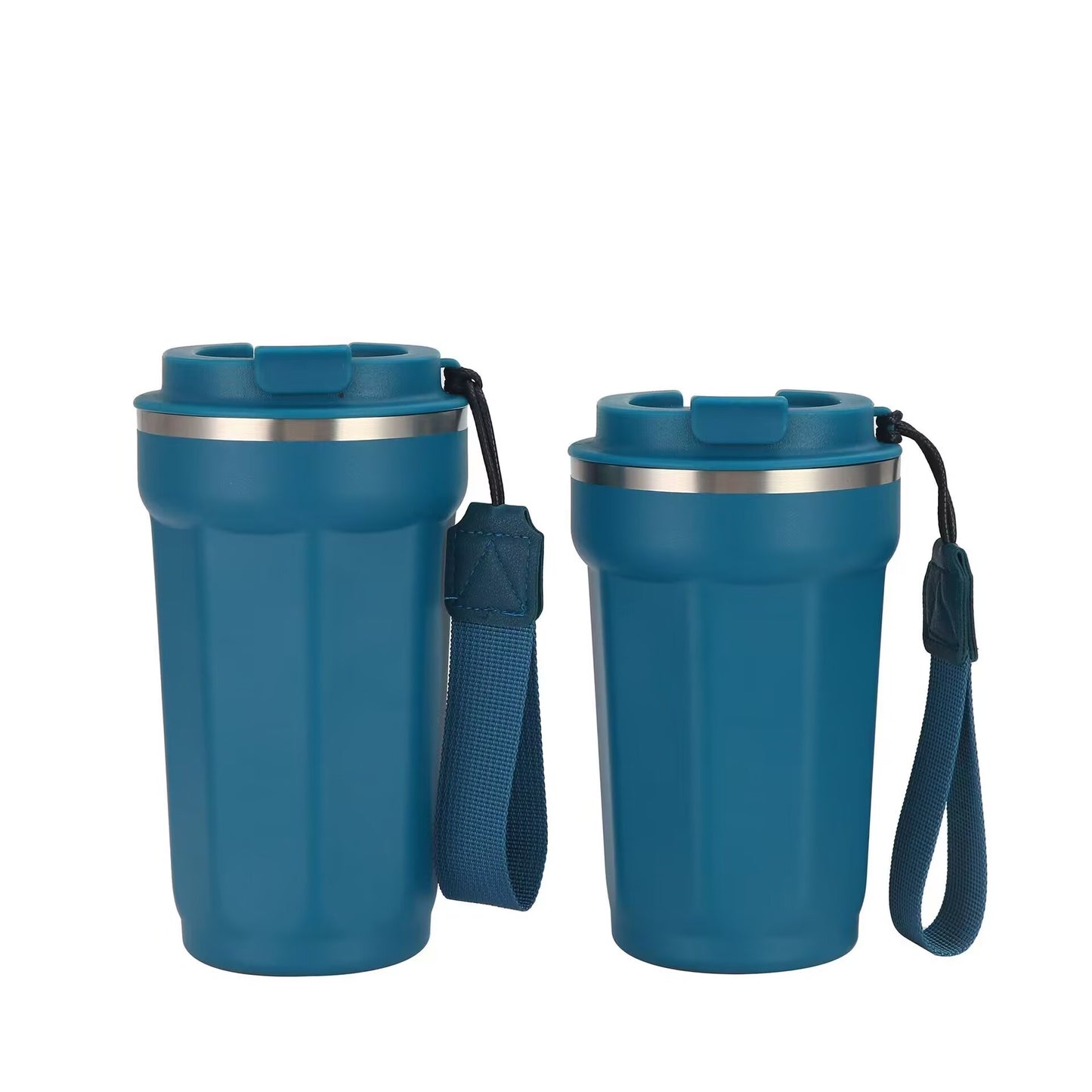 Coffee Travel Mug Spill Proof With Lid，Insulated Coffee Mug With Rope,Stainless Steel Tumbler Cups,Thermos for Hot and Cold Drink 12.6oz/16.6oz 380ml/500ml