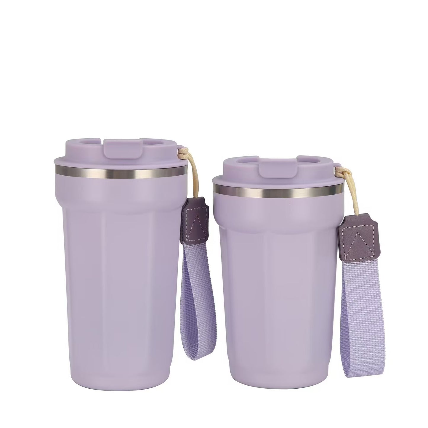Coffee Travel Mug Spill Proof With Lid，Insulated Coffee Mug With Rope,Stainless Steel Tumbler Cups,Thermos for Hot and Cold Drink 12.6oz/16.6oz 380ml/500ml