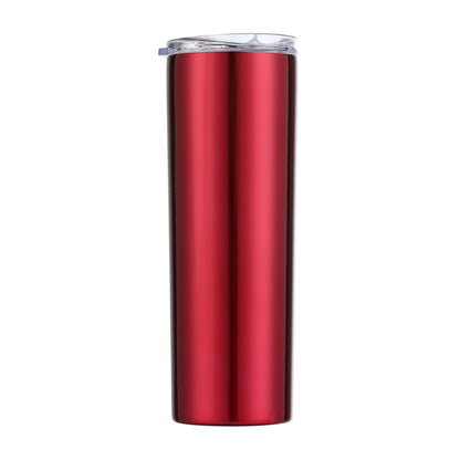 HONGZHAN 20oz Skinny Tumbler, Stainless Steel Insulated Slim Tumbler with Lid, Reusable Double Wall Travel Coffee Mug, Durable Powder Coated Travel Water Cup