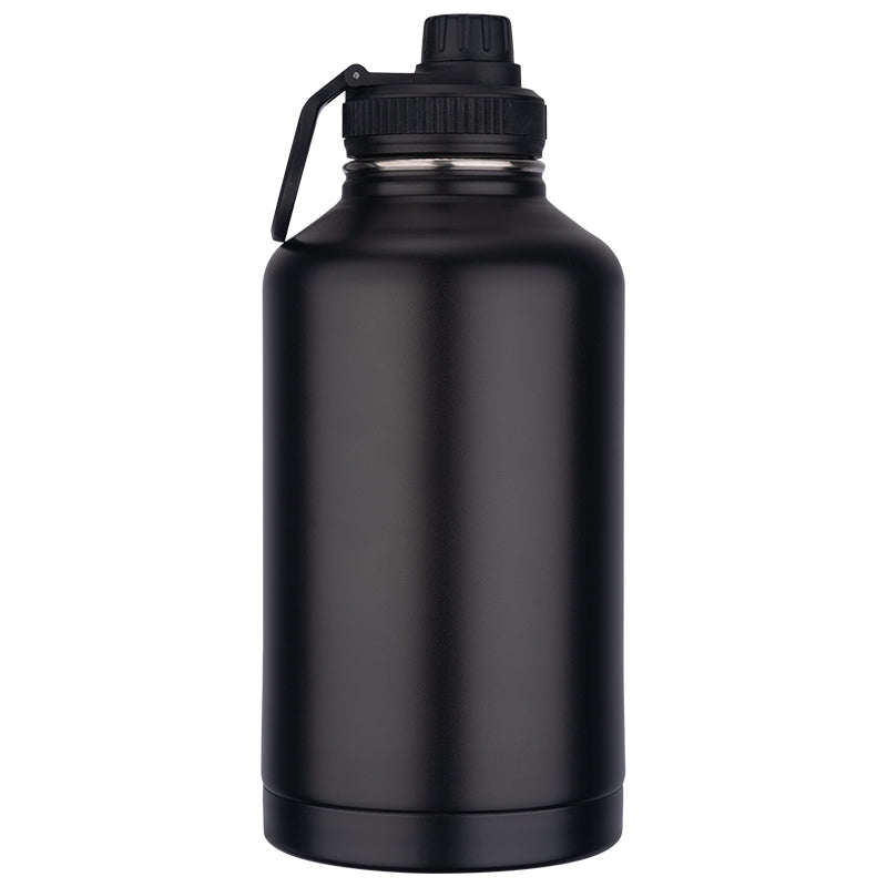 Vacuum Insulated Sport Bottle - Stainless Steel, Double-Walled, Wide Mouth Leak-Proof Thermal Flask for Hot & Cold Drink, Traveling, Sports & Outdoors  64oz