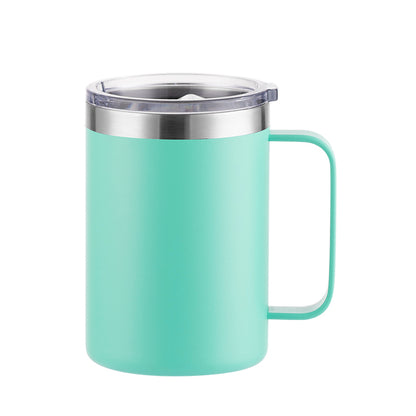 HONGZHAN 16oz Stainless Steel Insulated Coffee Mug with Handle, Double Wall Vacuum Travel Mug, Tumbler Cup with Sliding Lid