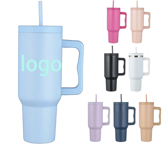 HONGZHAN 40oz Handle Ice Blaster Mug 304 Stainless Steel Vacuum Insulated Mug Outdoor car car Mug with Straw