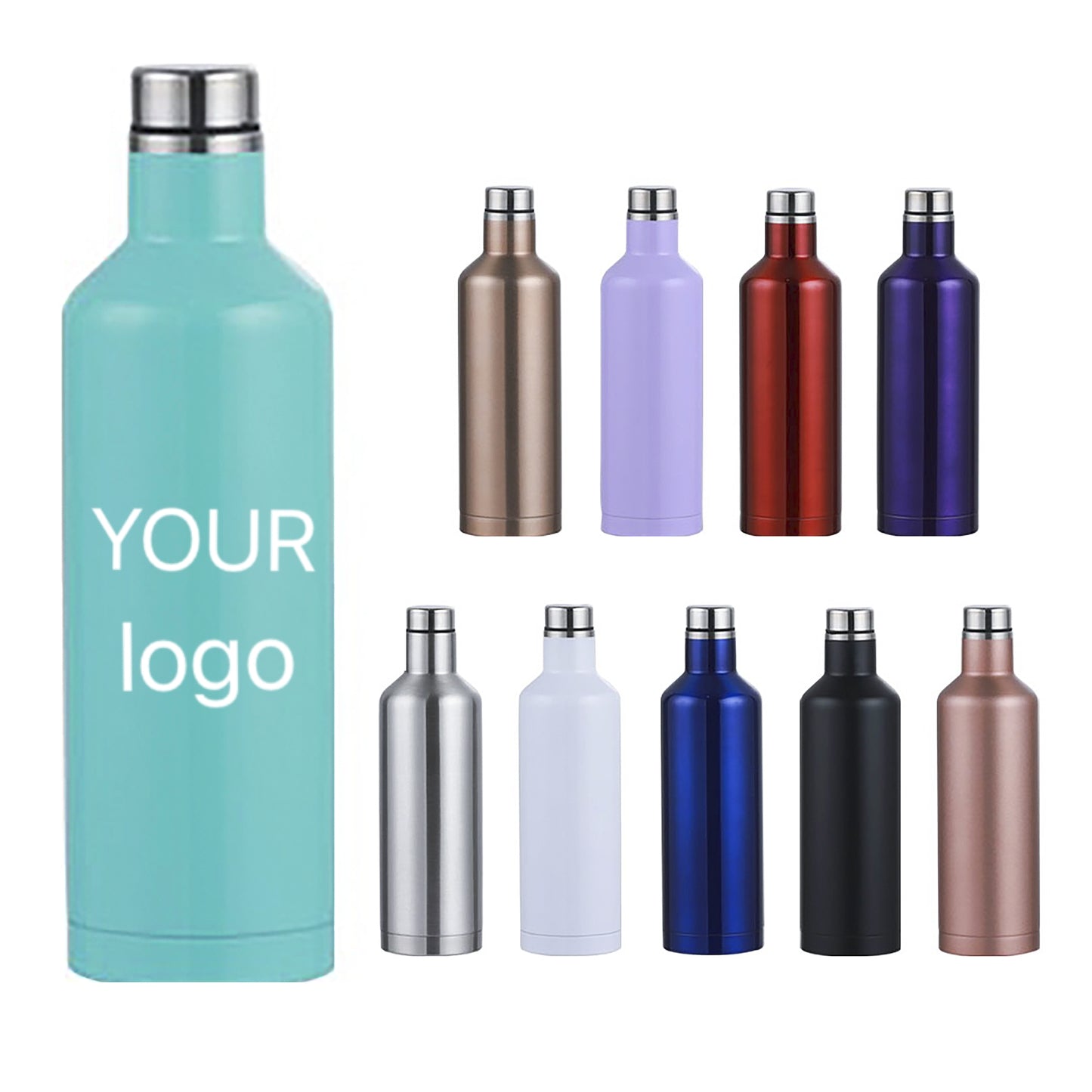 HONGZHAN Classic Canteen Insulated Tumbler, Gloss White, 17 oz – Reusable Water Bottle Keeps Beverages Cold for 25 Hours & Hot 12 Hours – Cupholder Friendly Tumbler with Screw-On Cap