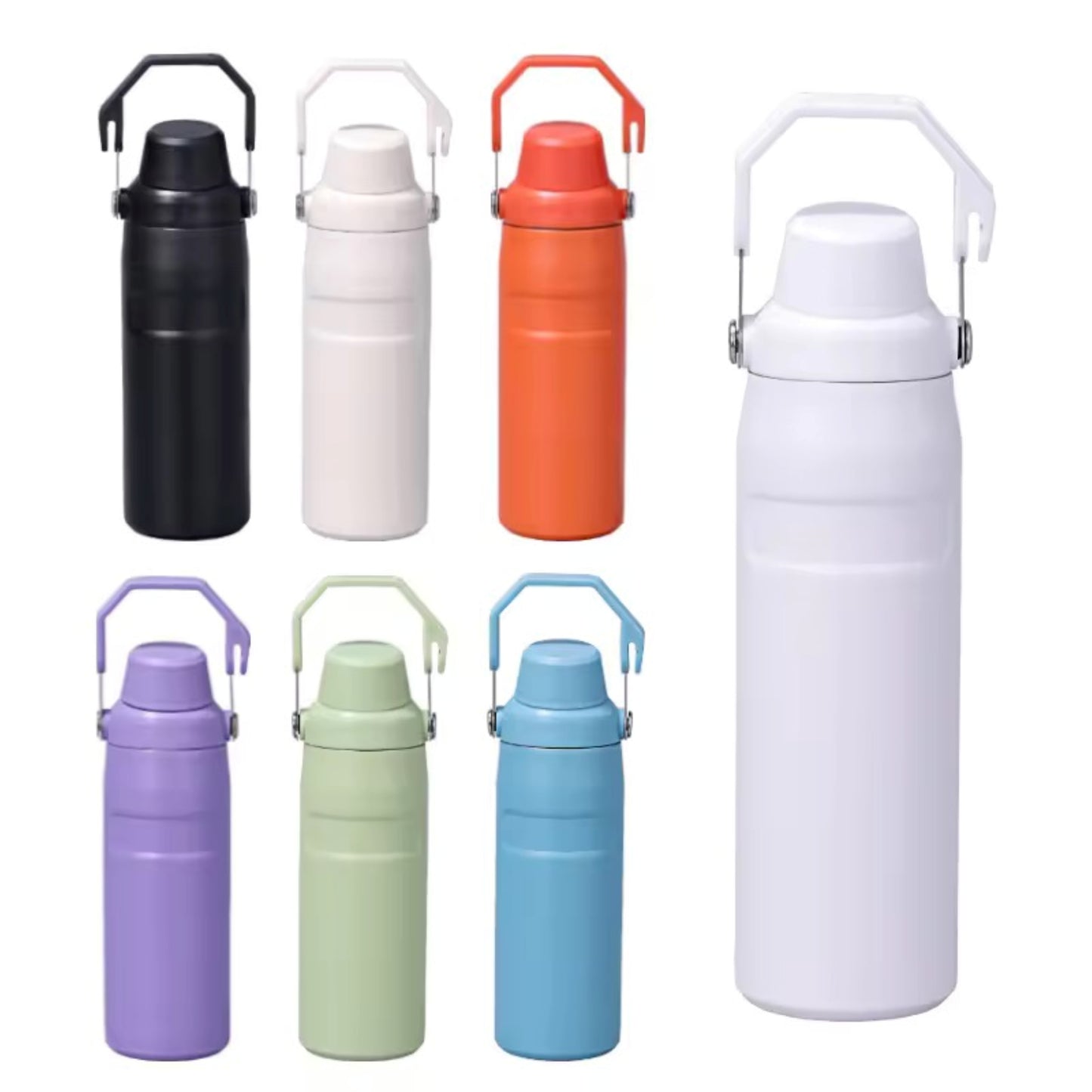 HONGZHAN  IceFlow Fast Flow Water Bottle | Angled Spout Lid | Lightweight & Leakproof for Travel & Sports | Insulated Stainless Steel | BPA-Free