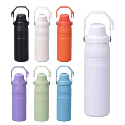 HONGZHAN  IceFlow Fast Flow Water Bottle | Angled Spout Lid | Lightweight & Leakproof for Travel & Sports | Insulated Stainless Steel | BPA-Free