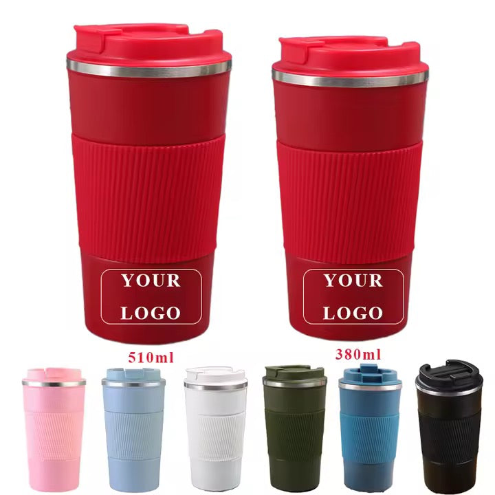 HONGZHAN Travel Coffee Mug Spill Proof Leakproof 12 and 17 oz Insulated Coffee Mug with Screw Lid, Stainless Steel Vacuum Tumbler Reusable Thermal Coffee Cup to go for Hot and Cold Drinks